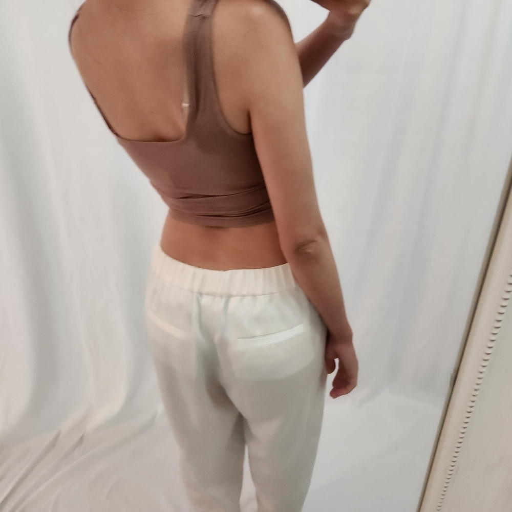 Joah Brown Tan Crop Top Beige Brown sweetheart Tank Modal Soft Shape Cami Layers - Picture 4 of 8
